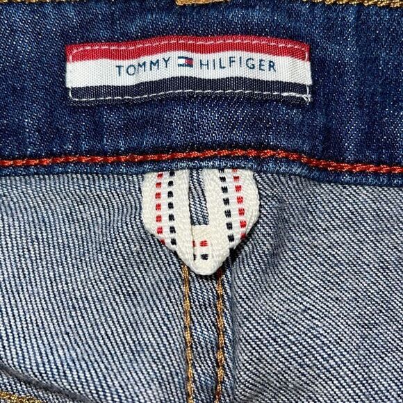 Tommy Hilfilger Women's Stretch Whisker Denim Straight Jeans Dark Blue Size 12R - Picture 5 of 10